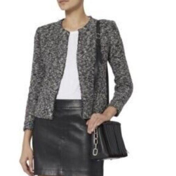 IRO Paris Chada Tweed Bouclé Blazer Jacket Open Front French Girl Chic - Picture 2 of 9